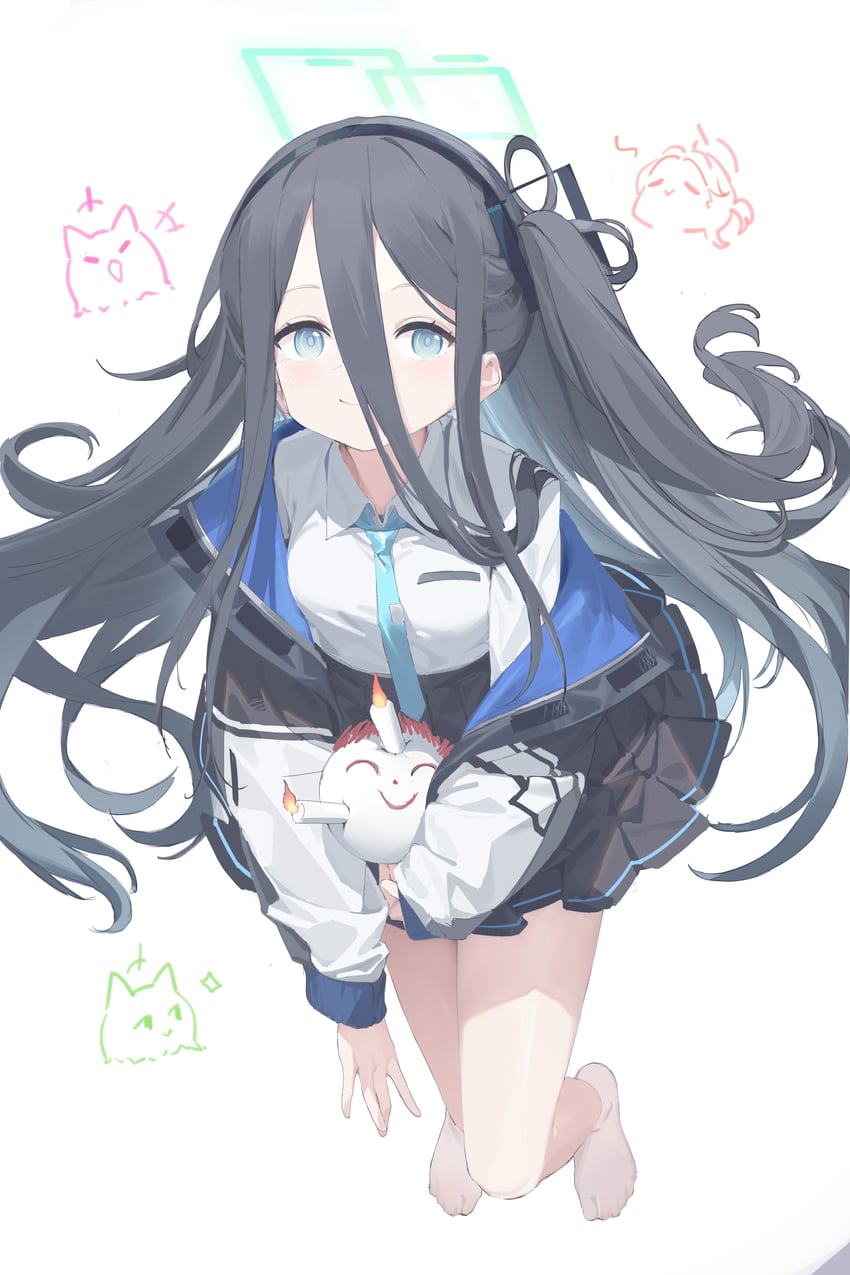 sensei, doodle sensei, and aris (blue archive) drawn by 2t_(vmyz7342)