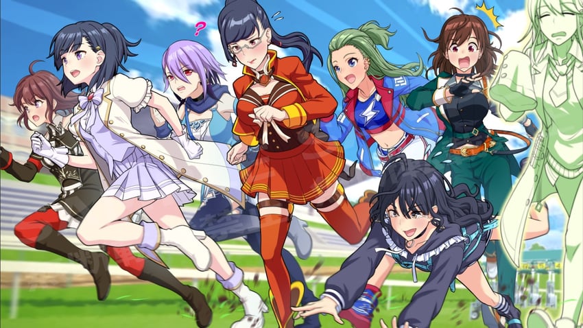 trainer, agnes tachyon, curren chan, tamamo cross, sirius symboli, and 10 more (umamusume and 2 more) drawn by cheesecake_(artist)