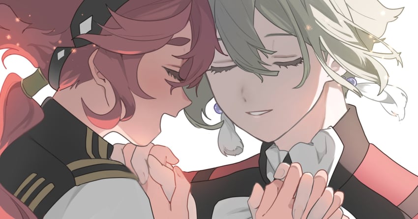 suletta mercury and elan ceres (gundam and 1 more) drawn by biskekun