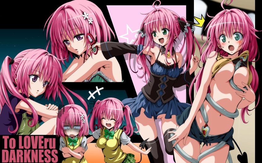 momo velia deviluke, lala satalin deviluke, and nana asta deviluke (to love-ru) drawn by yabuki_kentarou