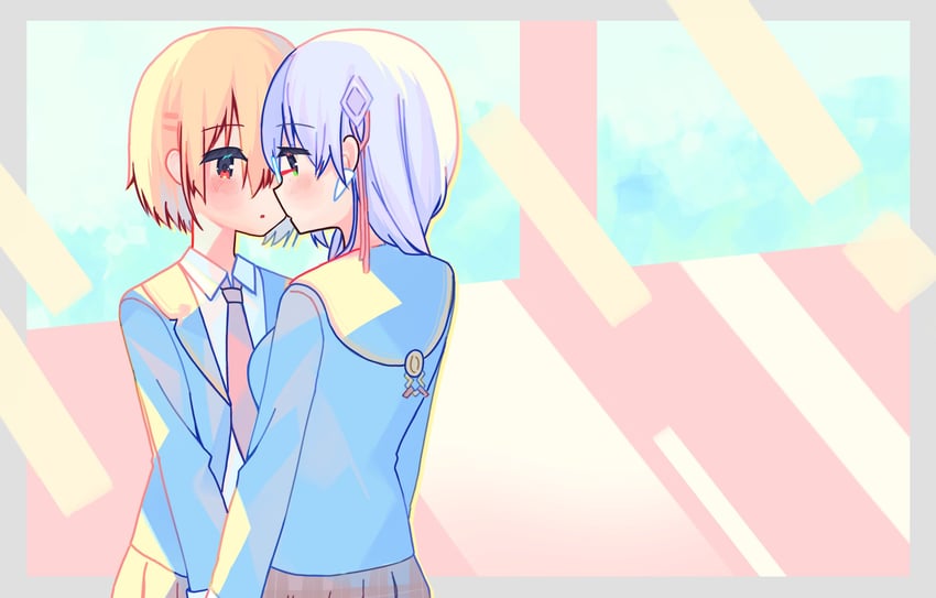 kayamori ruka and izumi yuki (heaven burns red) drawn by 10_(sei)