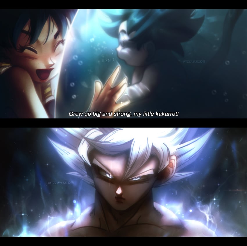 son goku and gine (dragon ball and 2 more) drawn by itzzazure