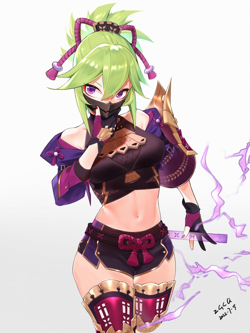 kuki shinobu (genshin impact) drawn by zi_ge_cai_qu