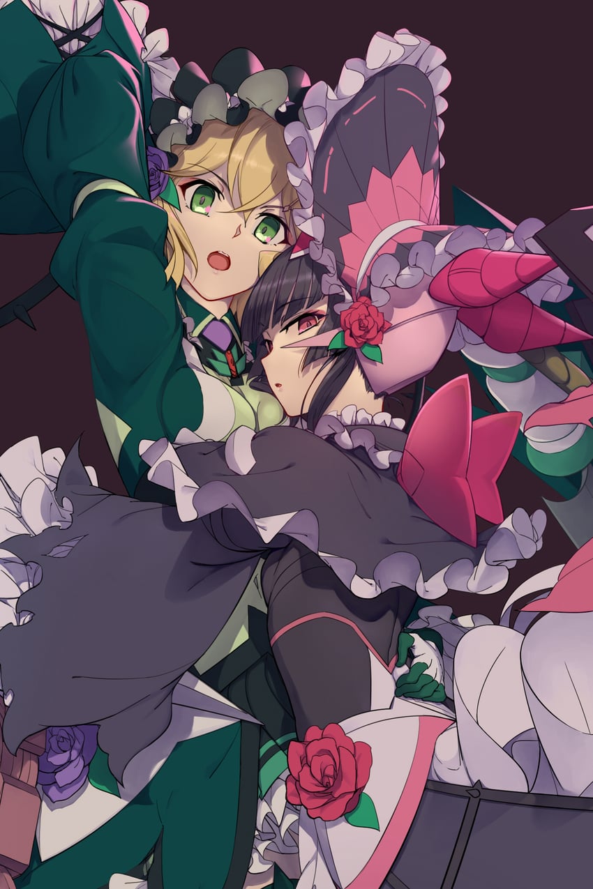 akatsuki kirika and tsukuyomi shirabe (senki zesshou symphogear and 1 more) drawn by mokutan_mmmm