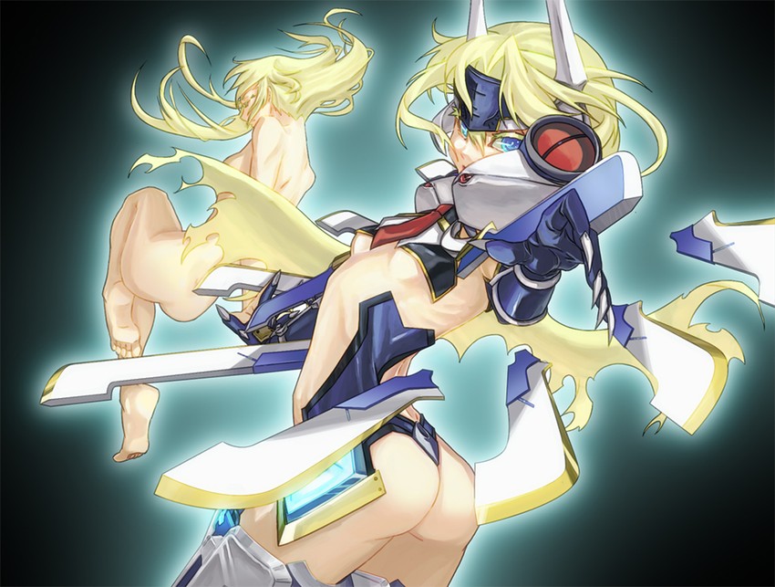 noel vermillion and mu-12 (blazblue) drawn by neko_neko_neko