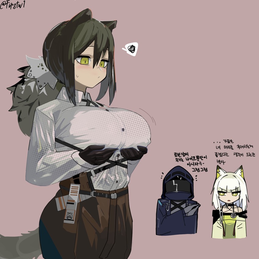 doctor, kal'tsit, and robin (arknights) drawn by firstw1