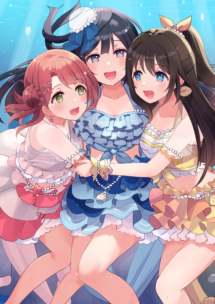 yuki setsuna, uehara ayumu, and osaka shizuku (love live! and 1 more) drawn by cream_(nipakupa)