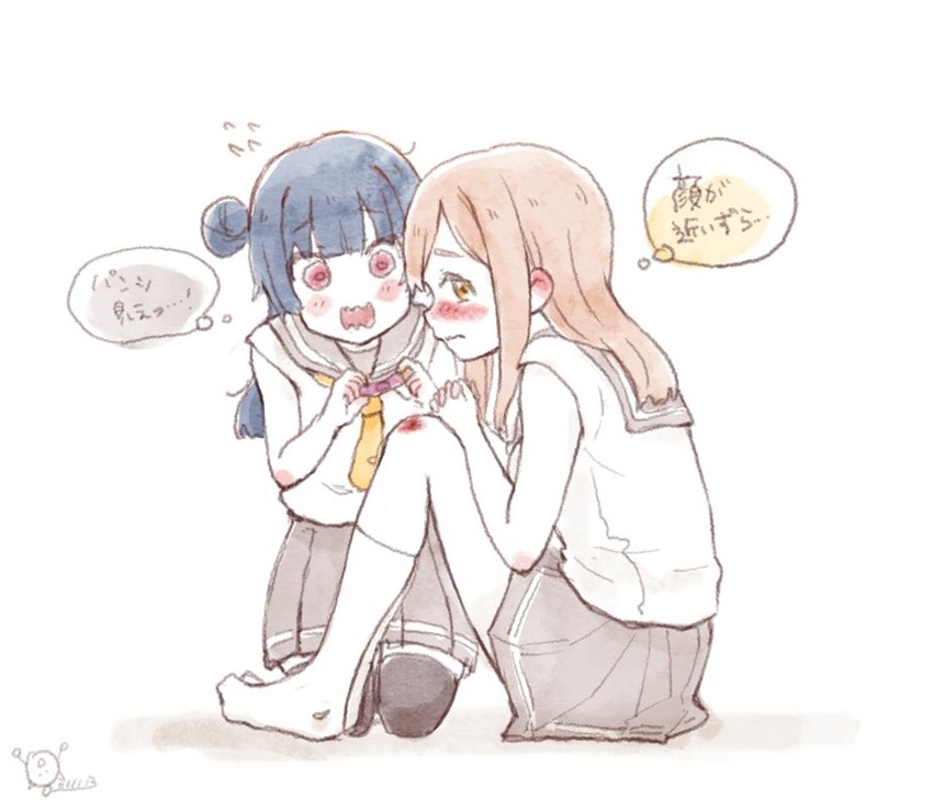 tsushima yoshiko and kunikida hanamaru (love live! and 1 more) drawn by 8011113