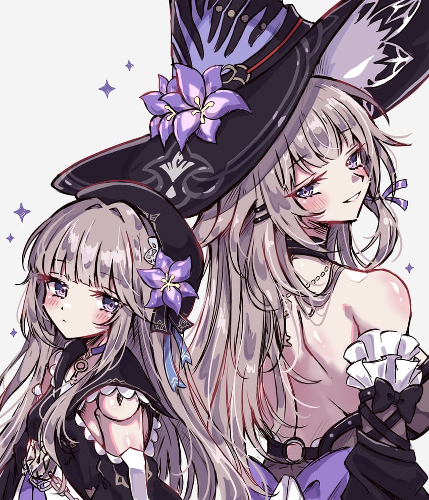 herta and the herta (honkai and 1 more) drawn by usa_(usagi_minku)