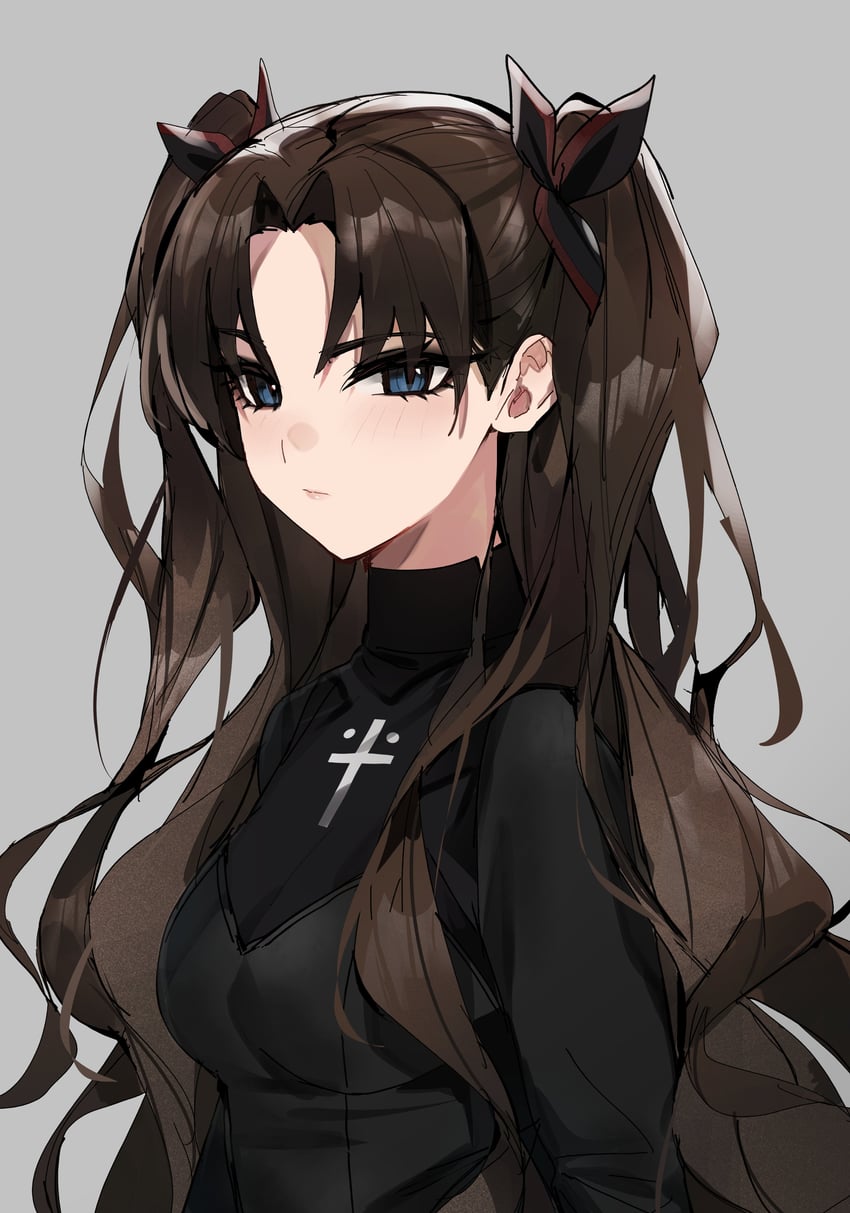 tohsaka rin (fate and 2 more) drawn by kanniiepan