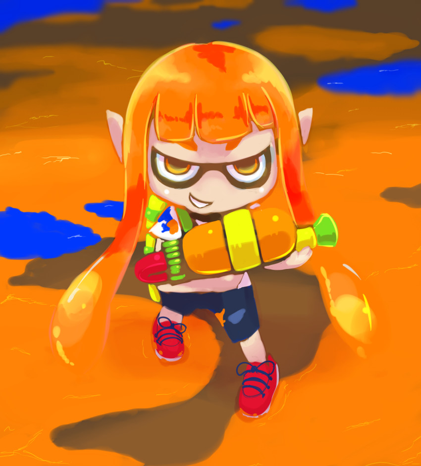 inkling player character, inkling girl, and kaori (splatoon and 1 more) drawn by wadatsumi_(sense11531153)