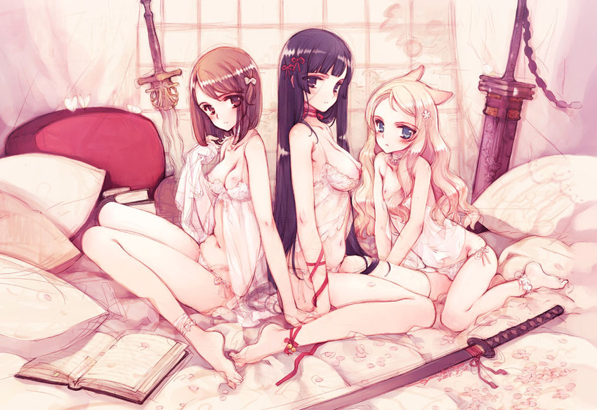kuzumi chizuru, ingrid, and kobanakawa yuri (seiken no faeries) drawn by oyari_ashito