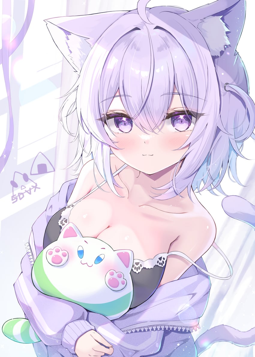 nekomata okayu and tamaneko (hololive and 2 more) drawn by mikaze_oto