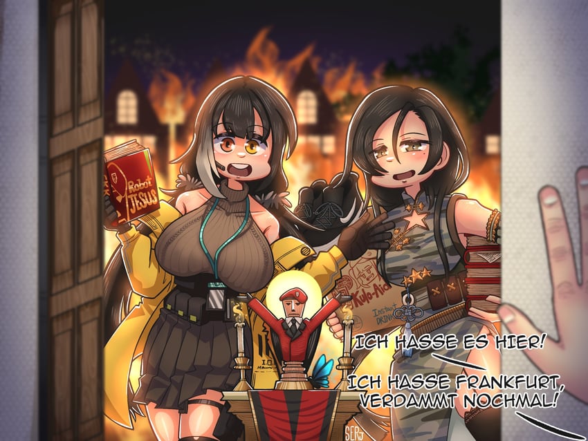 commander, ro635, mdr, and type 03 (girls' frontline) drawn by serjatronic