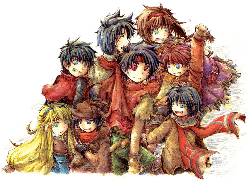 virginia maxwell, rody roughnight, ashley winchester, dean stark, and jude maverick (wild arms and 8 more) drawn by yanagi_yuto