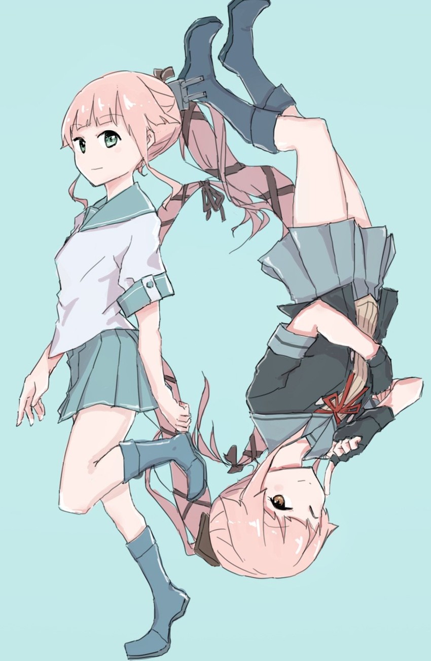 yura and yura kai ni (kantai collection) drawn by mikiki