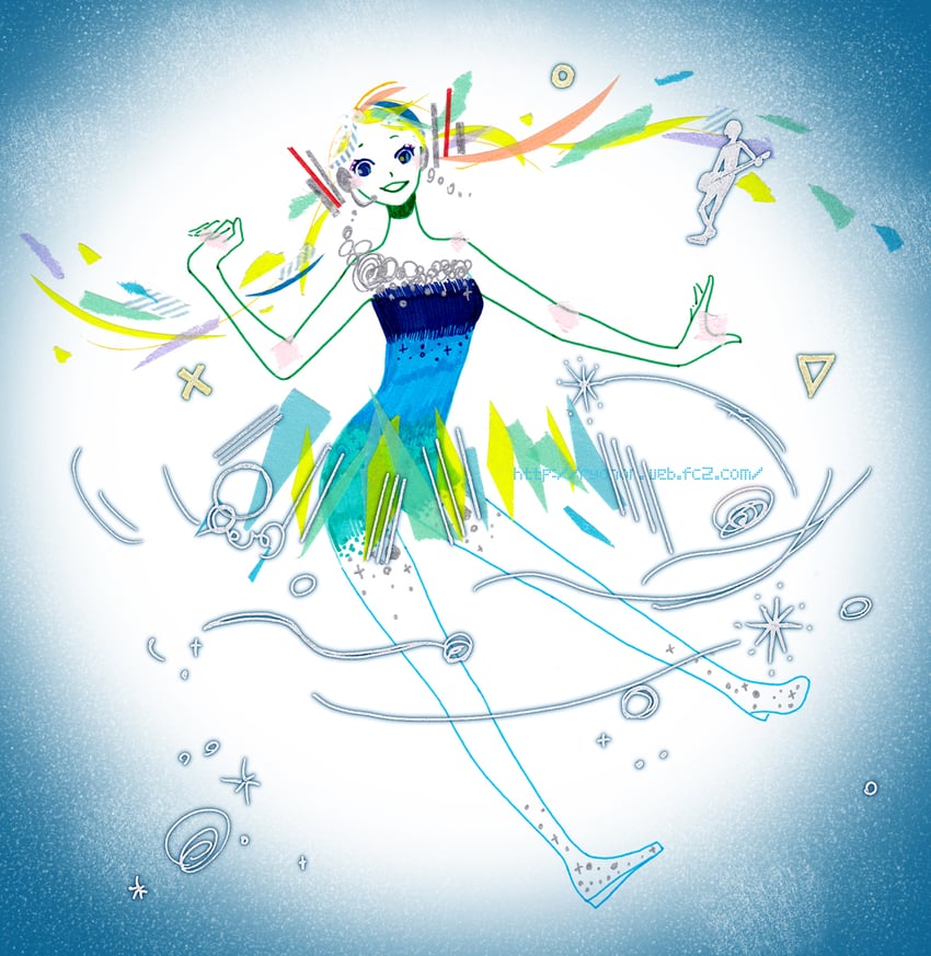 hatsune miku (vocaloid and 1 more) drawn by ryono