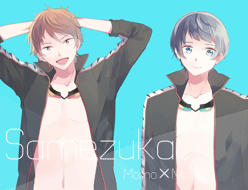 nitori aiichirou and mikoshiba momotarou (free!) drawn by maayan