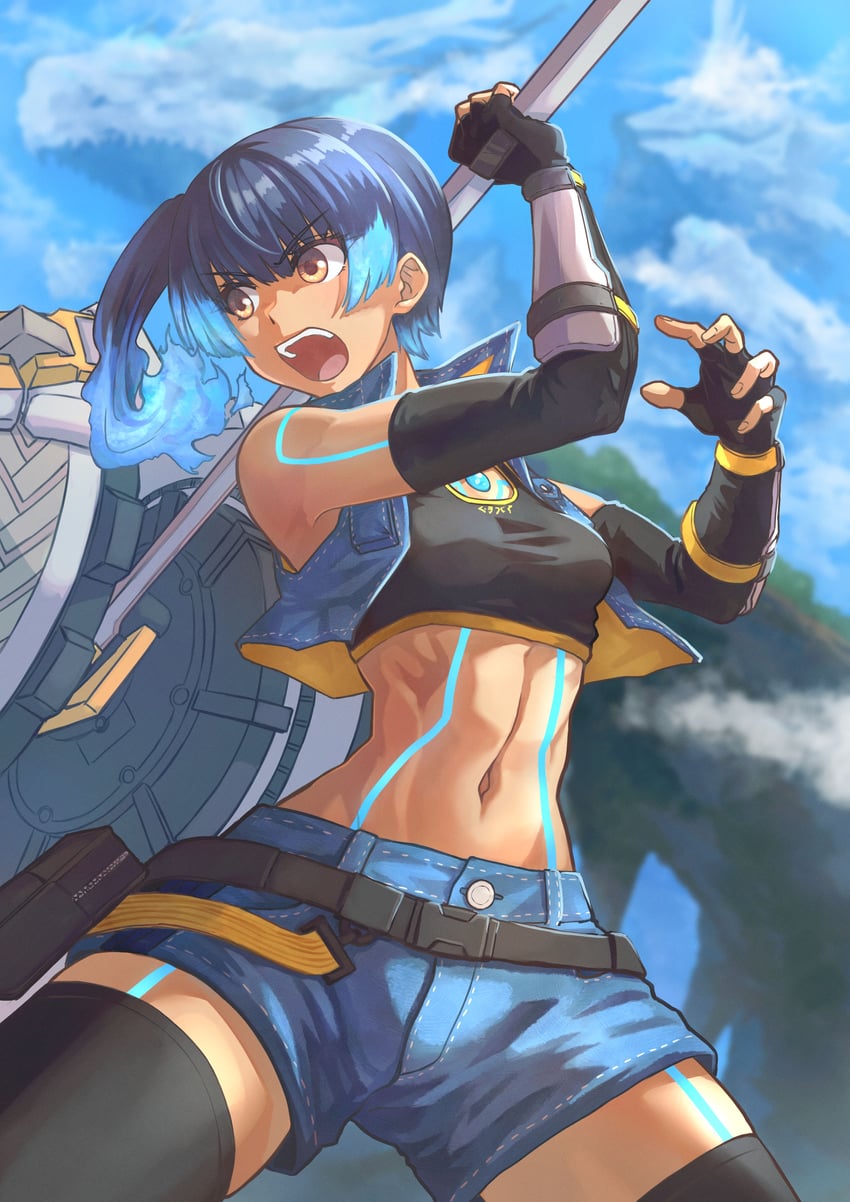 sena (xenoblade chronicles and 1 more) drawn by gari