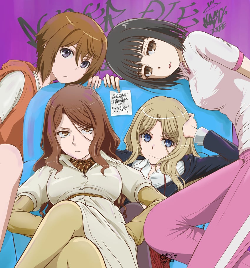 mugino shizuri, frenda seivelun, kinuhata saiai, and takitsubo rikou (toaru majutsu no index and 3 more) drawn by mac-v