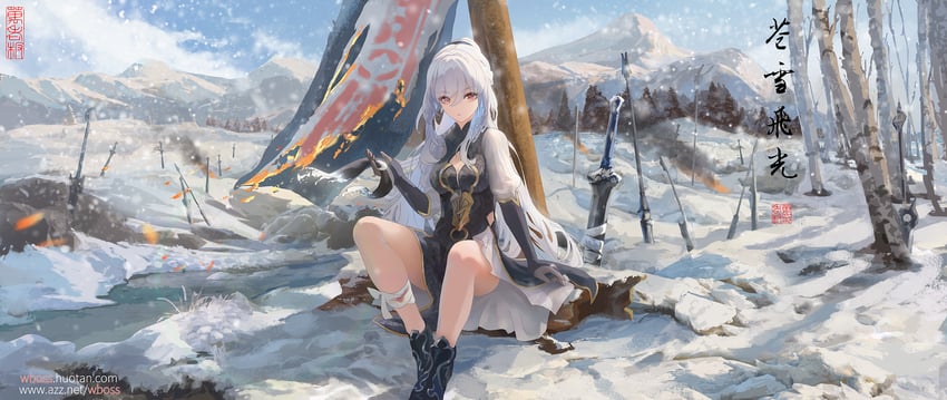 jingliu (honkai and 1 more) drawn by wboss