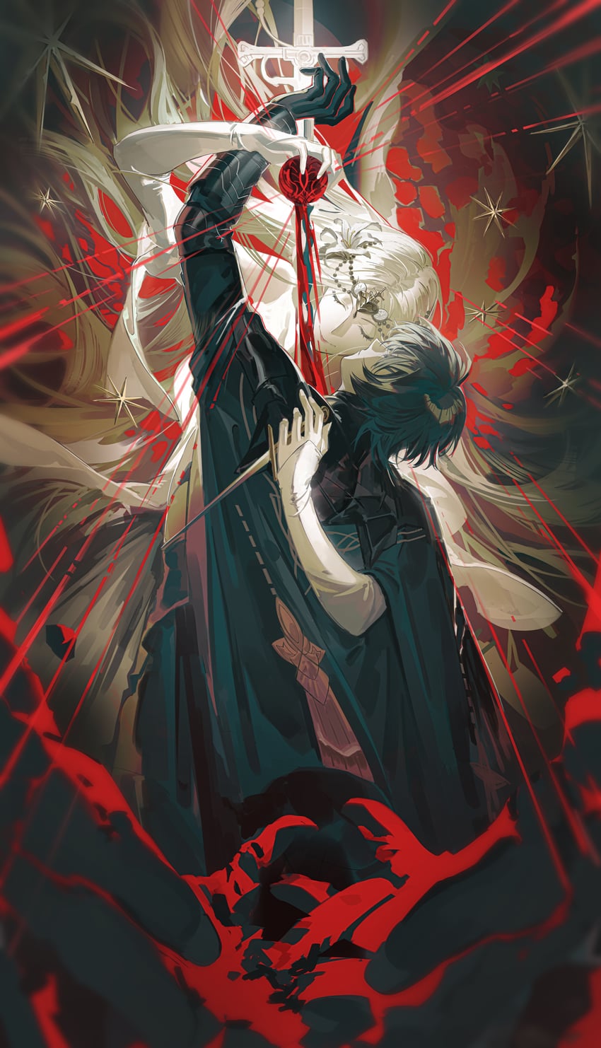 male byleth and rhea (fire emblem and 1 more) drawn by gongzuotianxiadiyi