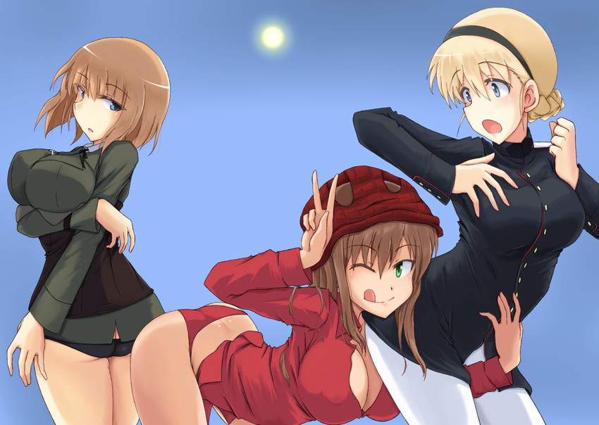gundula rall, federica n. doglio, and rosalie de hemricourt de grunne (world witches series and 3 more) drawn by isosceles_triangle_(xyzxyzxyz)