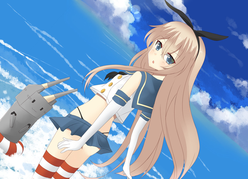 shimakaze and rensouhou-chan (kantai collection) drawn by kiki_(tsunya)