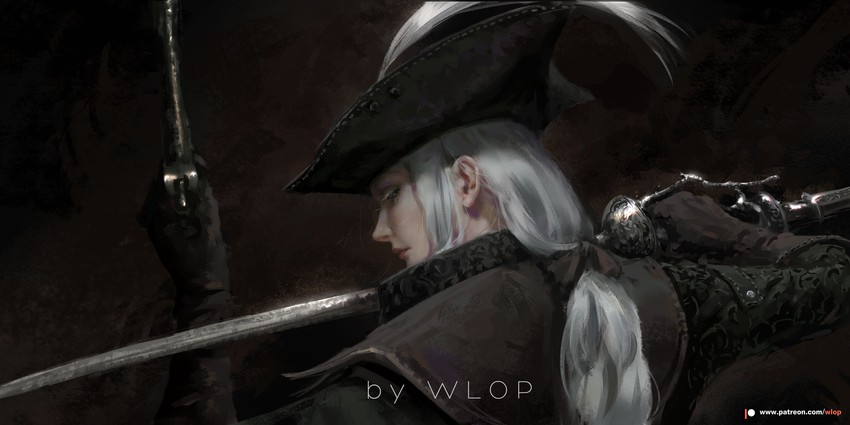lady maria of the astral clocktower (bloodborne) drawn by wlop