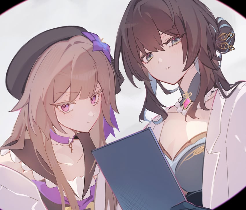 herta and ruan mei (honkai and 1 more) drawn by conwoll511