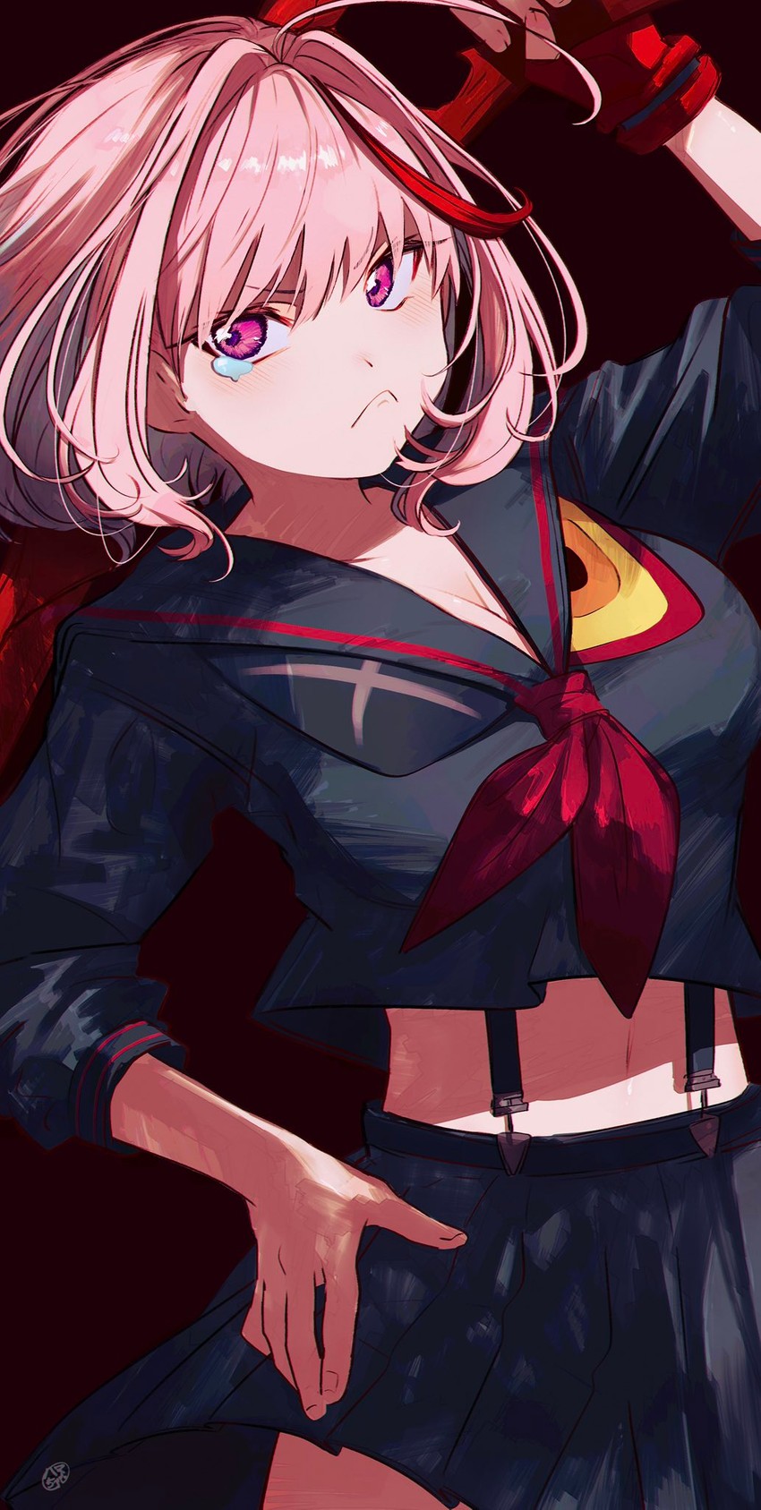 matoi ryuuko, yumemi riamu, and senketsu (idolmaster and 2 more) drawn by hamachamu