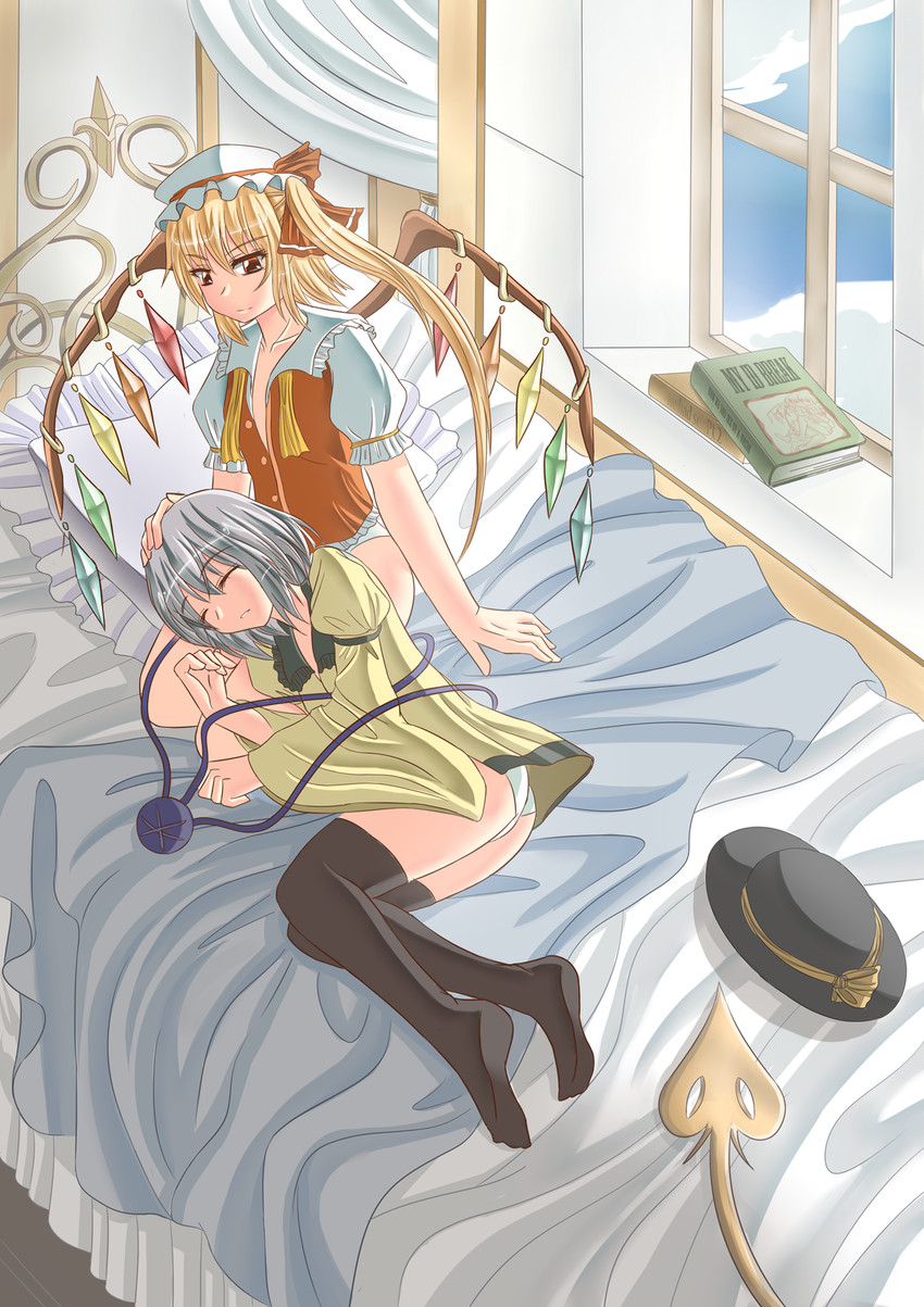 flandre scarlet and komeiji koishi (touhou) drawn by k-nashi