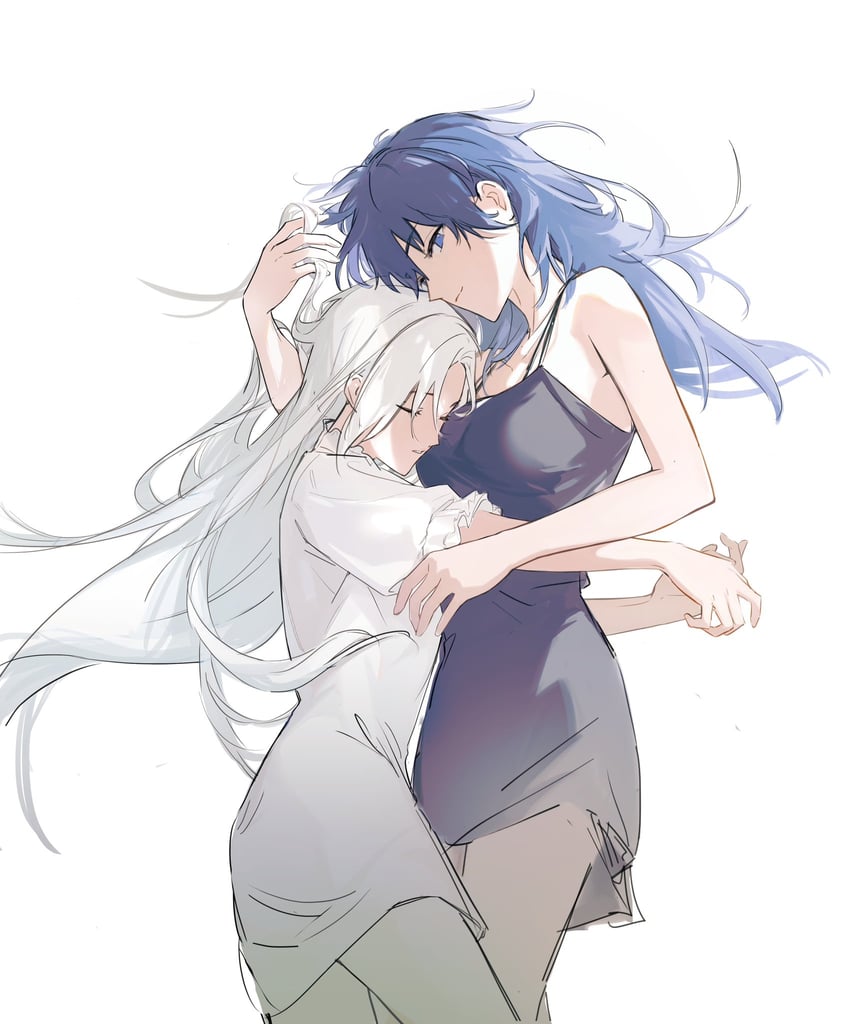 female byleth and edelgard von hresvelg (fire emblem and 1 more) drawn by artuvia
