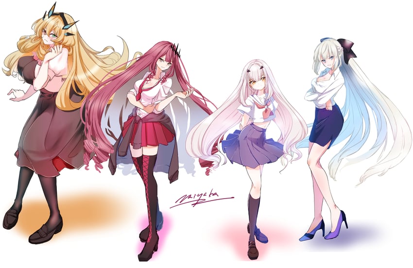 baobhan sith, morgan le fay, melusine, and barghest (fate and 1 more) drawn by miyaka_(58305841)