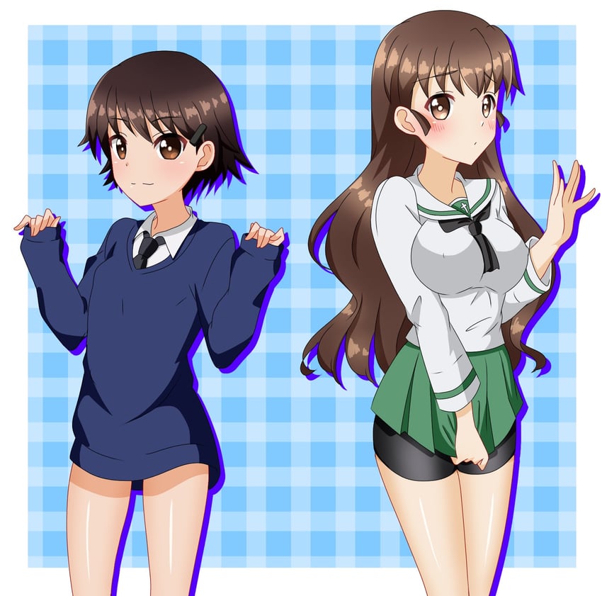 isobe noriko and rukuriri (girls und panzer) drawn by tanutika