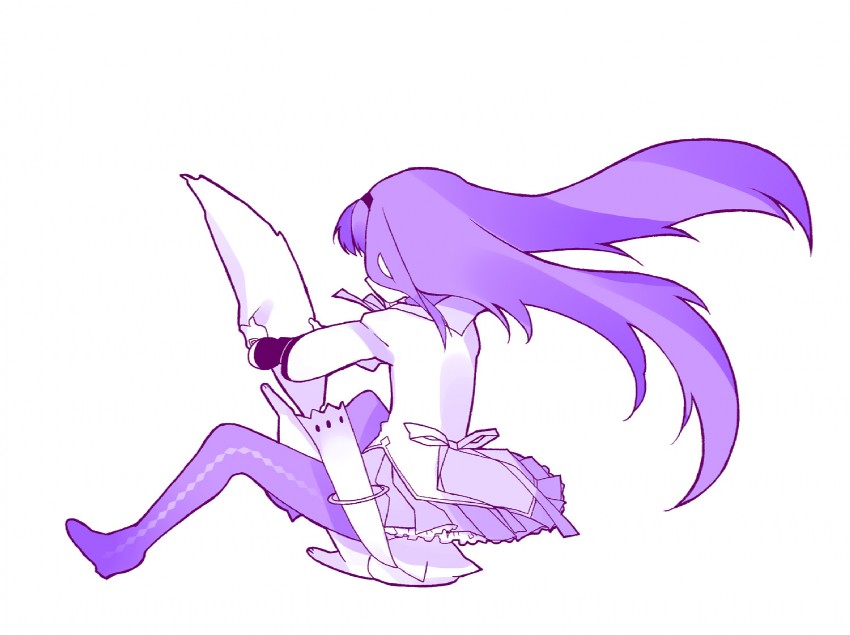 akemi homura and kyubey (mahou shoujo madoka magica) drawn by ume_(pickled_plum)
