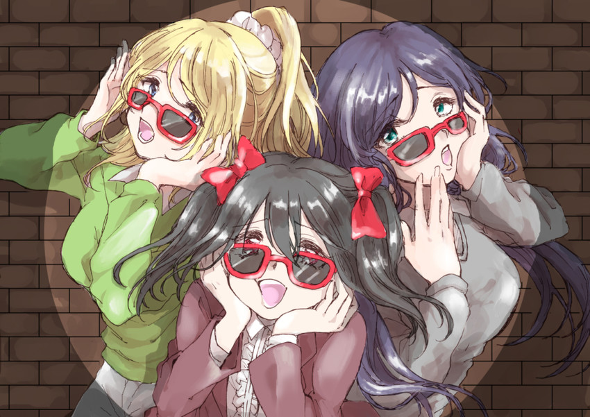 tojo nozomi, yazawa nico, and ayase eli (love live! and 2 more) drawn by natomo_garden