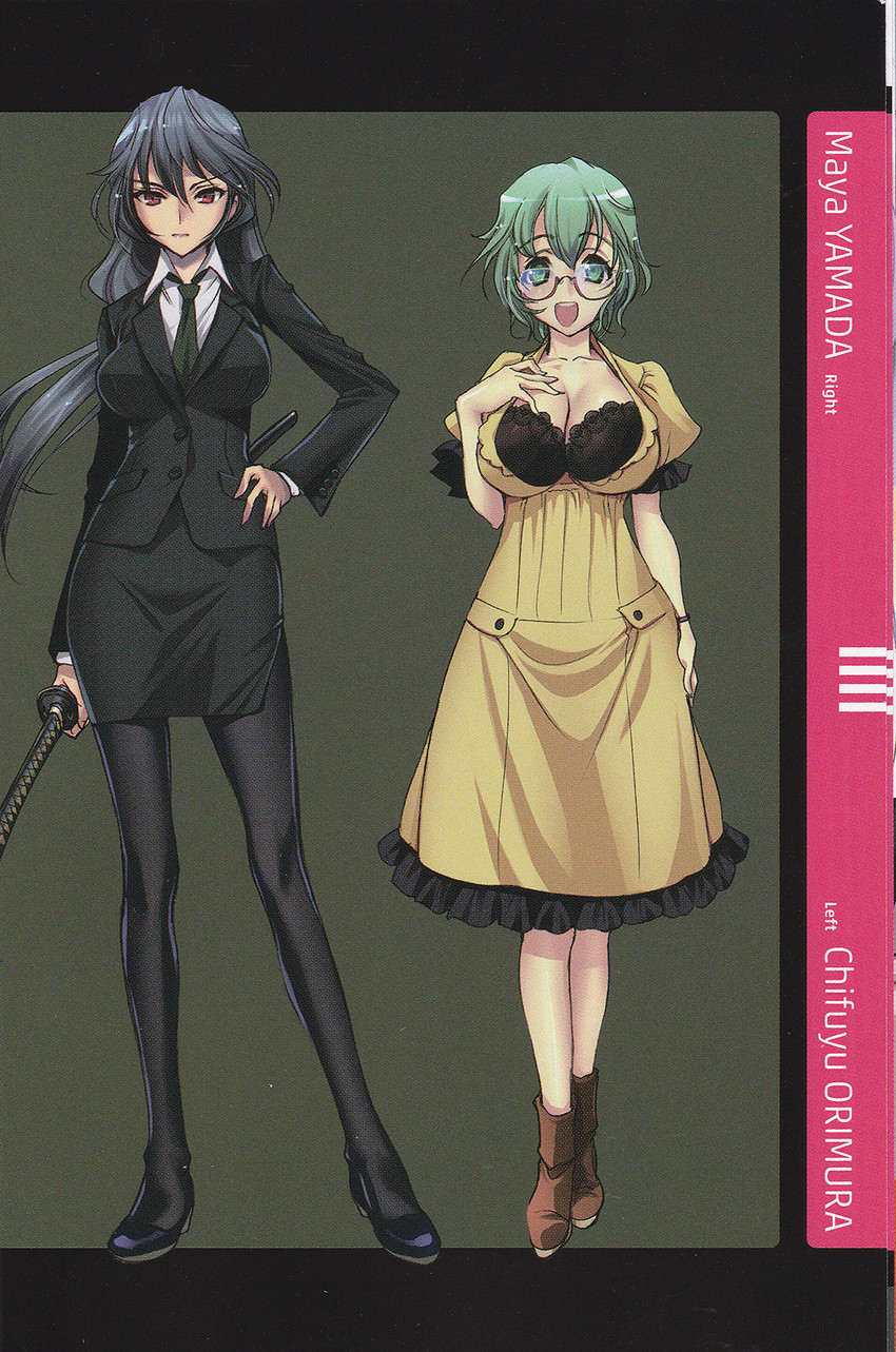 yamada maya and orimura chifuyu (infinite stratos) drawn by choco_(chocolate_shop)