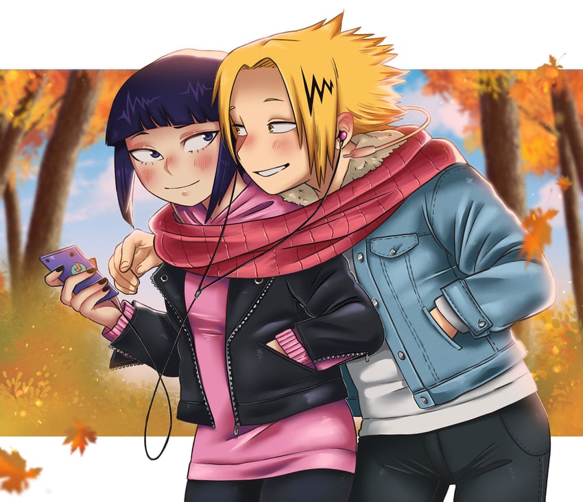jiro kyoka and kaminari denki (boku no hero academia) drawn by lyneriii