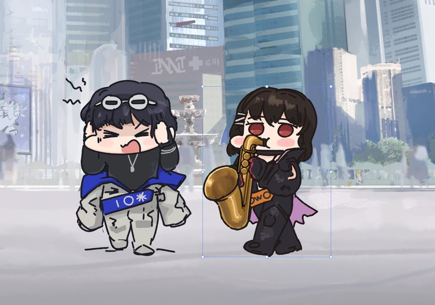 hatsuchiri and sueyoi (girls' frontline and 1 more) drawn by pure_boy