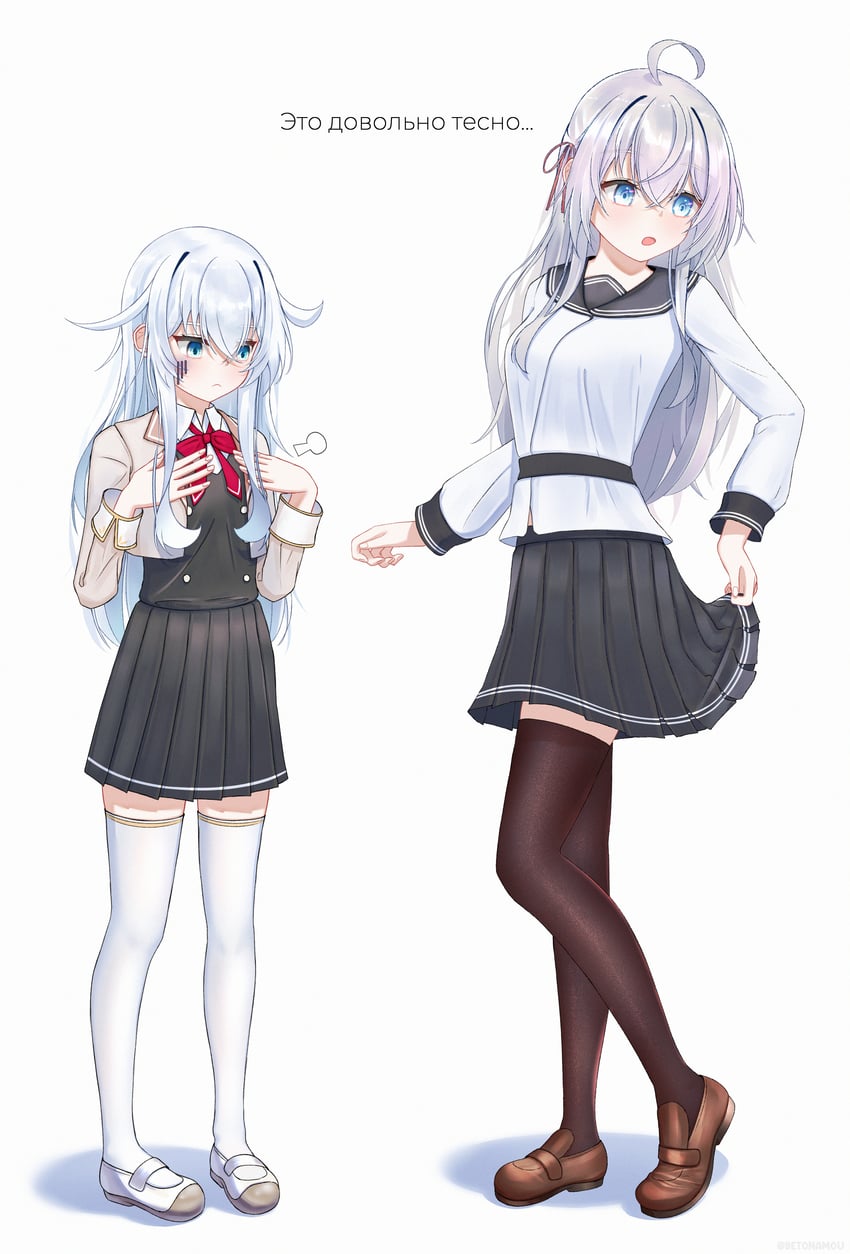 hibiki, verniy, and alisa mikhailovna kujou (kantai collection and 1 more) drawn by betonamou