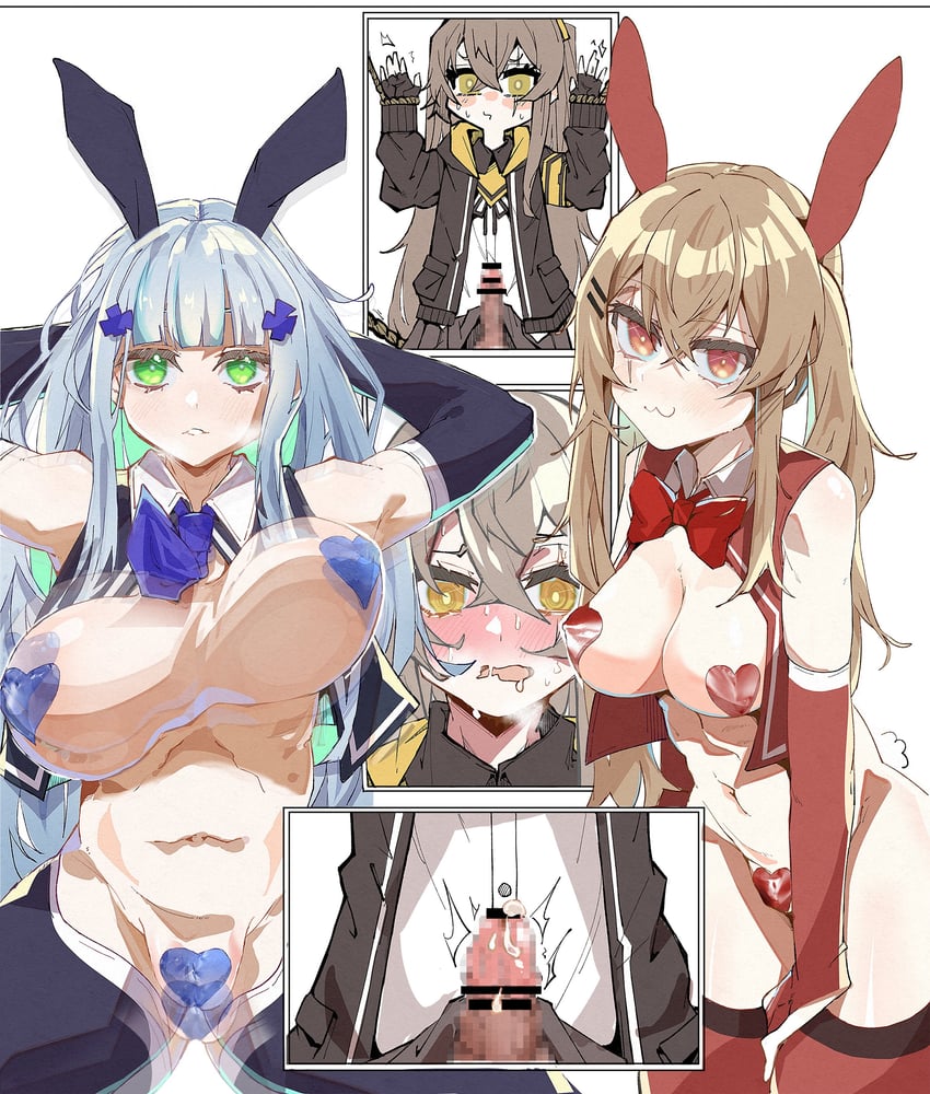hk416, ump45, and ump9 (girls' frontline) drawn by e_sky_rugo