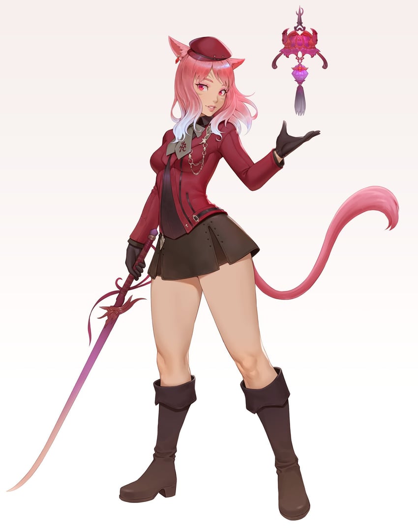 warrior of light and red mage (final fantasy and 1 more) drawn by cheshirrr