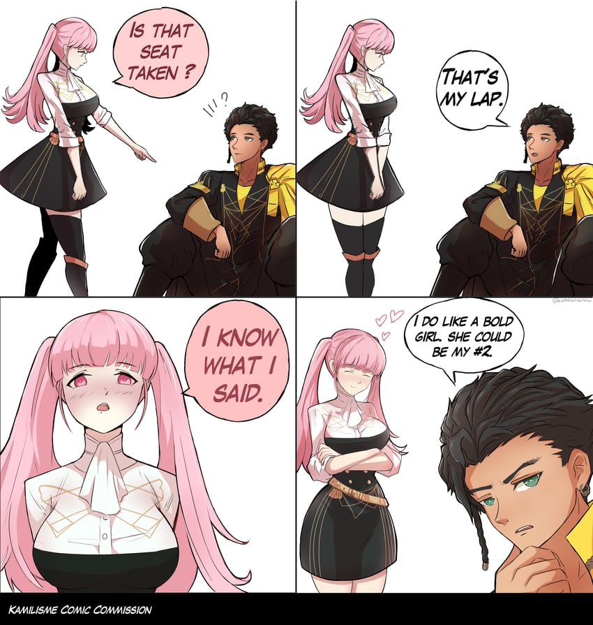 hilda valentine goneril and claude von riegan (fire emblem and 1 more) drawn by kamilisme