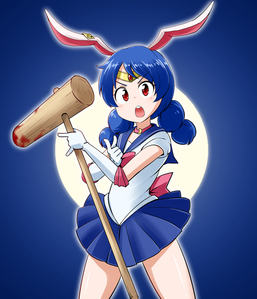 sailor moon and seiran (touhou and 1 more) drawn by kousei_(public_planet)
