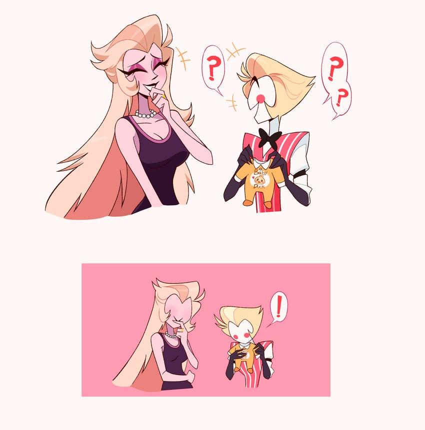 lucifer morningstar, charlie morningstar, and lilith (hazbin hotel) drawn by chandllucky