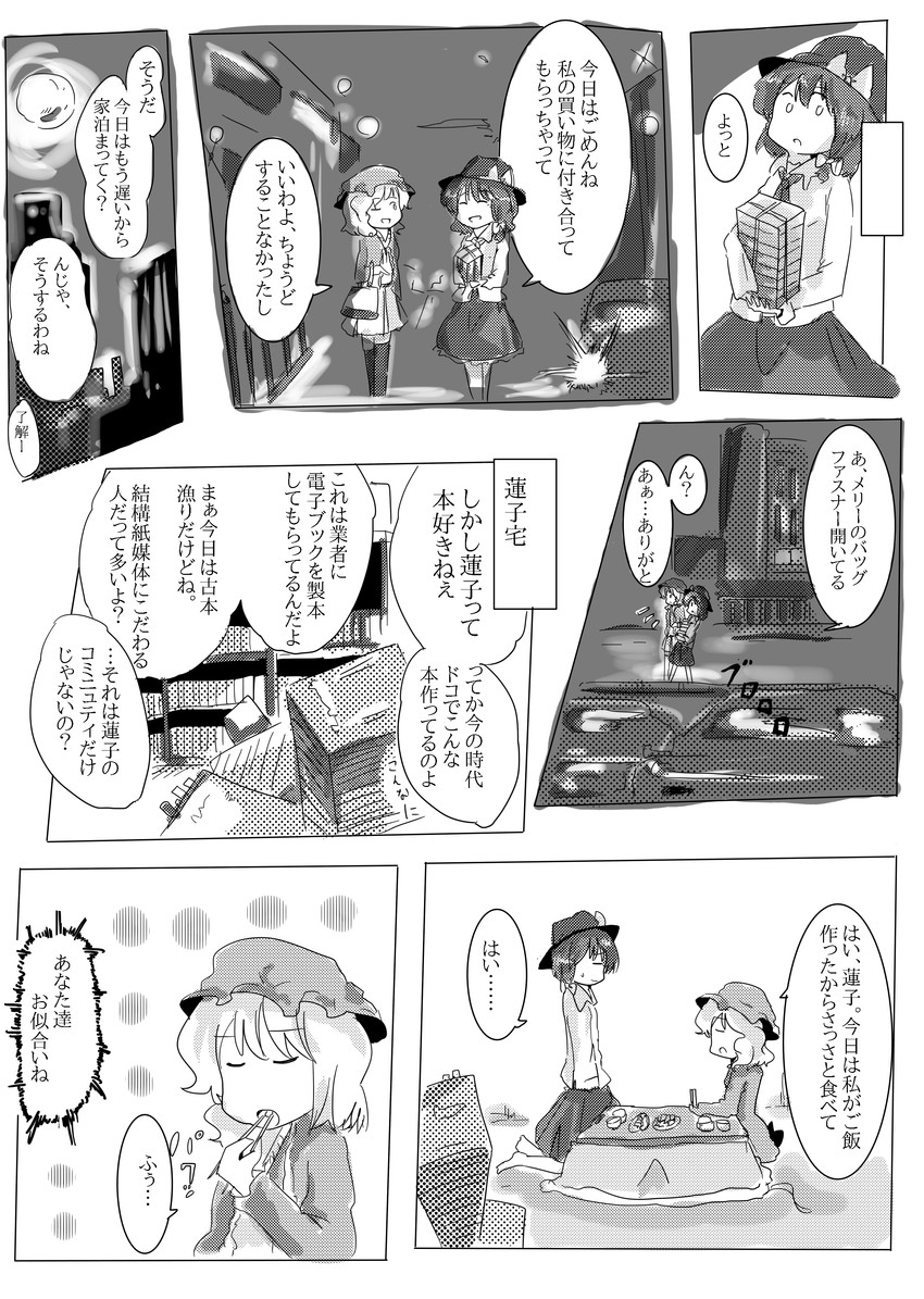 usami renko and maribel hearn (touhou) drawn by plp
