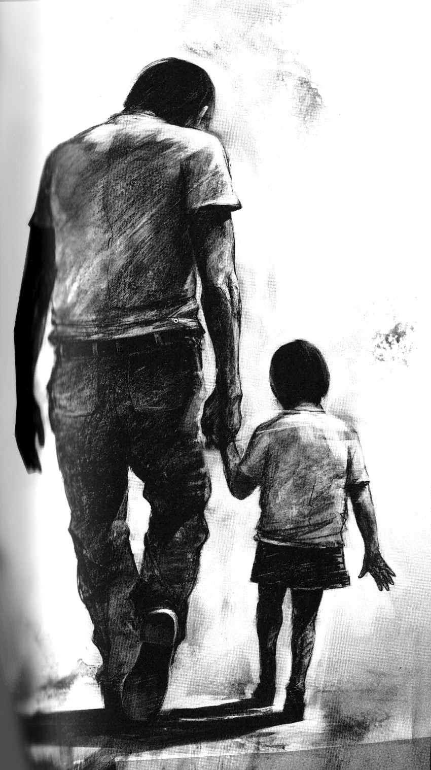 heather mason and harry mason (silent hill and 2 more) drawn by masahiro_ito
