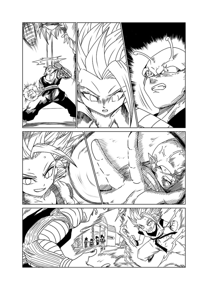 son goku, vegeta, piccolo, caulifla, kale, and 1 more (dragon ball and 1 more) drawn by dbz_(misaki339)