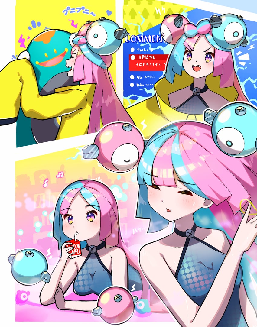 iono and bellibolt (pokemon and 1 more) drawn by taiyo_sketches
